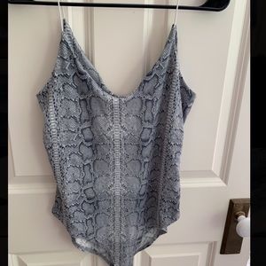 Snakeskin Print Bodysuit